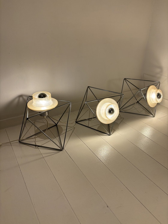 Image 1 of Sculptural Poliedra Floor Lamp By Felice Ragazzo For Guzzini, Italy, 1970S