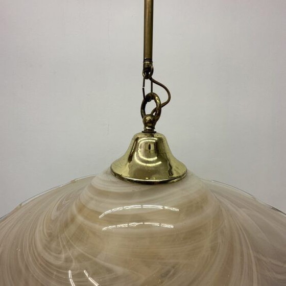 Image 1 of Vintage glazen wervel hanglamp