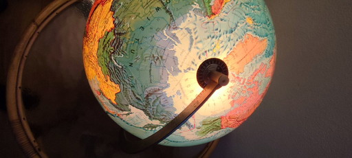 Scan Globe Wereldbol '70 Seventies Verlicht Deens Vintage