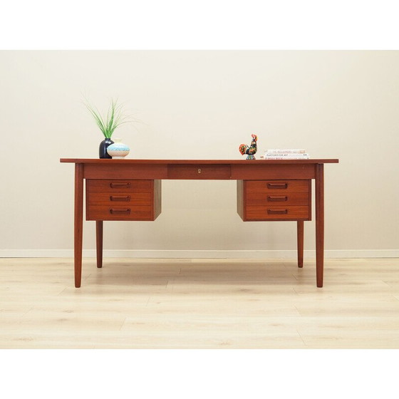 Image 1 of Teakhouten bureau, Deens ontwerp, jaren 1960, productie: Denemarken