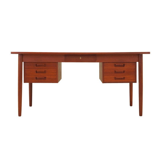 Image 1 of Teakhouten bureau, Deens ontwerp, jaren 1960, productie: Denemarken