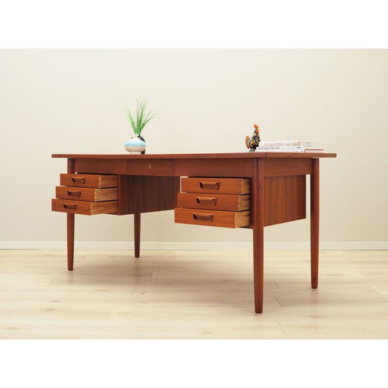 Image 1 of Teakhouten bureau, Deens ontwerp, jaren 1960, productie: Denemarken