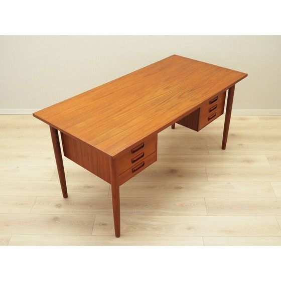 Image 1 of Teakhouten bureau, Deens ontwerp, jaren 1960, productie: Denemarken