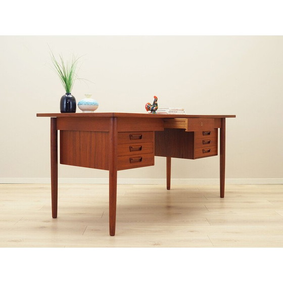 Image 1 of Teakhouten bureau, Deens ontwerp, jaren 1960, productie: Denemarken