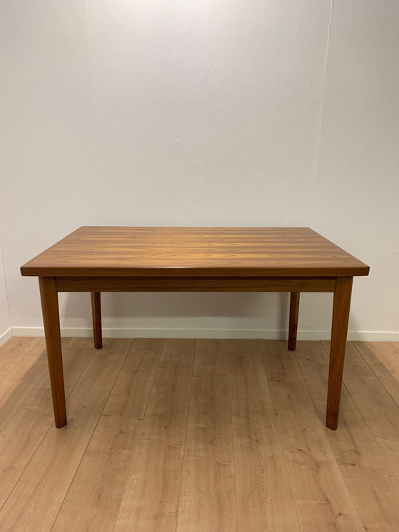 Image 1 of Uitschuifbare teakhouten eettafel, att. Brdr. Furbo, 1960