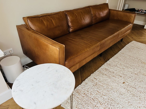 Image 1 of West elm leather sofa