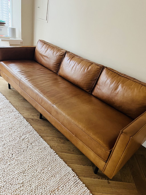 West elm leather sofa