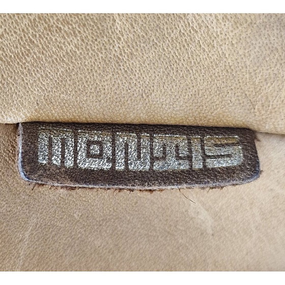 Image 1 of Vintage bank met hoge rugleuning in cognac leer van Gerard van den Berg voor Montis, jaren 1980