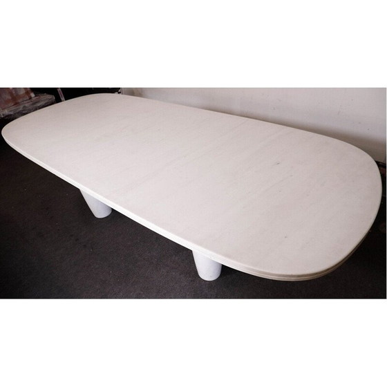 Image 1 of Mid Century Italiaanse Carrara marmeren eettafel