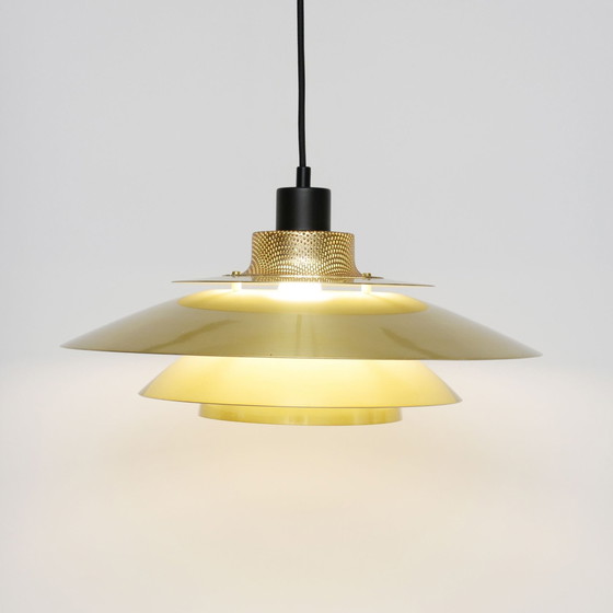 Image 1 of Scandinavische lamp in messing, jaren 1970