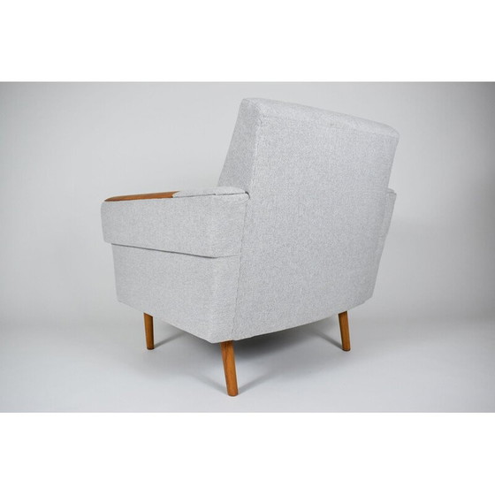 Image 1 of Vintage DDR fauteuil grijs stof 1960
