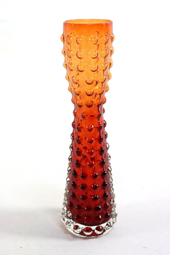 Image 1 of Hobnail Glazen Vaas Vintage