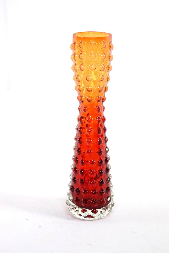 Image 1 of Hobnail Glazen Vaas Vintage
