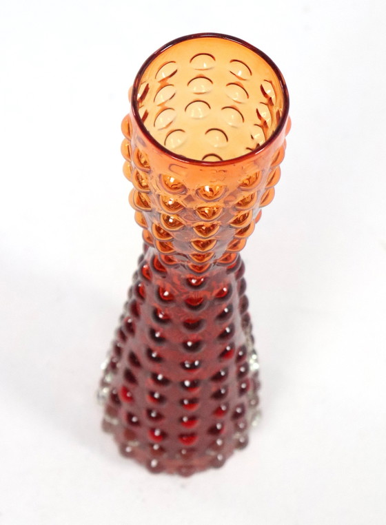 Image 1 of Hobnail Glazen Vaas Vintage