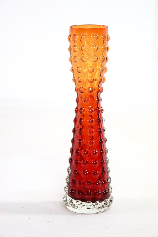 Hobnail Glazen Vaas Vintage