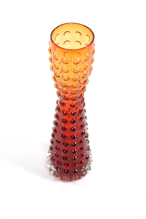 Hobnail Glazen Vaas Vintage