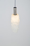 Vintage hanglamp in glas met organische vorm van Napako, jaren '60