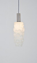 Vintage hanglamp in glas met organische vorm van Napako, jaren '60