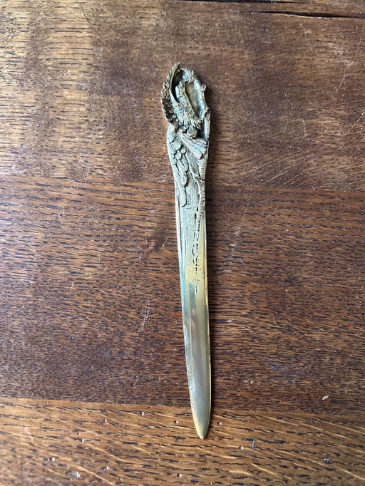 Verguld bronzen papieren beker gesigneerd Louis Riche