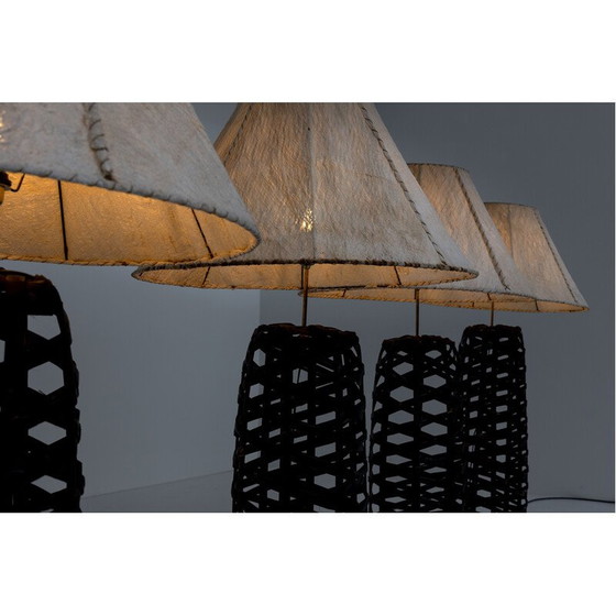 Image 1 of Vintage rotan vloerlamp, Frankrijk 1980