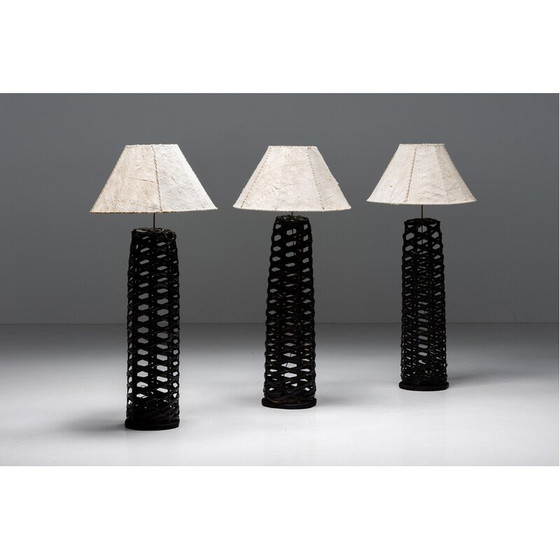 Image 1 of Vintage rotan vloerlamp, Frankrijk 1980