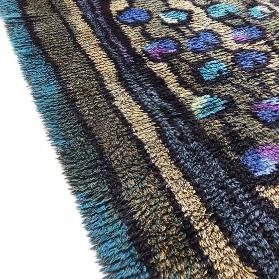 Image 1 of Vintage langpolig tapijt van Rya, Zweden 1960