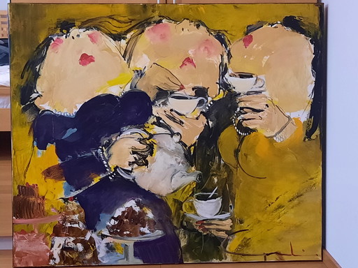 Gerdine Duysens 'My Cup Of Tea'  (Acryl Op Linnen)