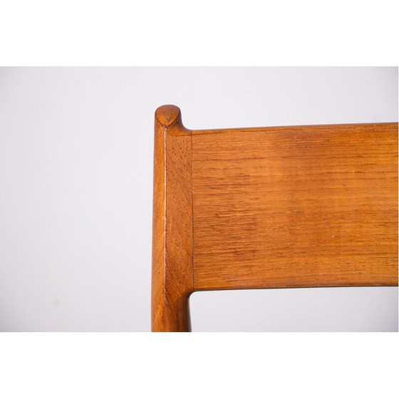 Image 1 of Set van 6 vintage model 418 stoelen in teak en skai van Arne Vodder voor Sibast, Denemarken 1960