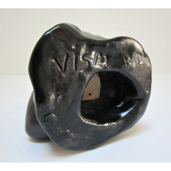 Image 1 of Vintage antropomorf keramiek met zwart glazuur, 1960