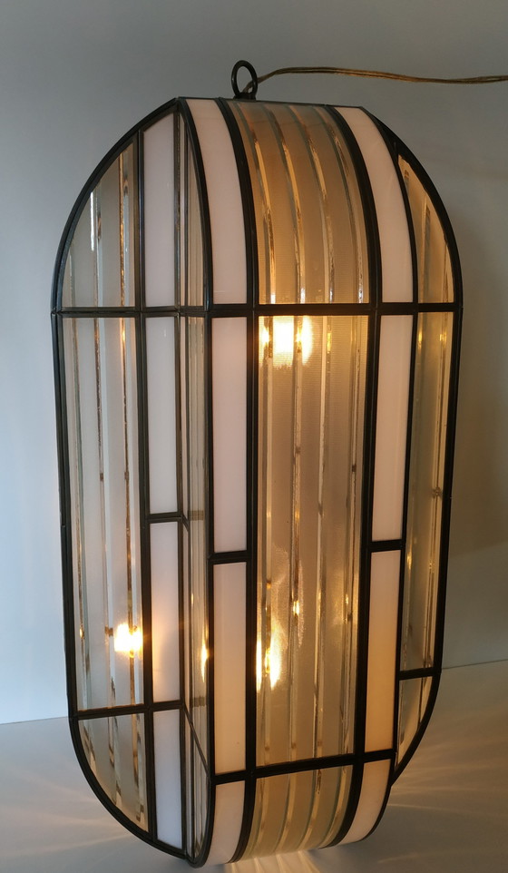 Image 1 of Unieke set 'High End' lampen Art Deco stijl by Fredrick Ramond Glassman (Frank Lloyd Wright Style) 