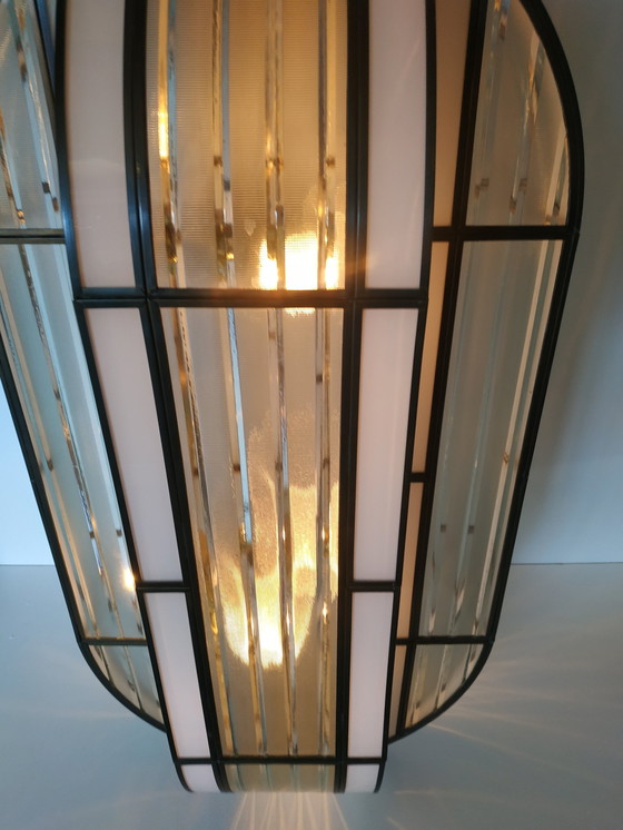 Image 1 of Unieke set 'High End' lampen Art Deco stijl by Fredrick Ramond Glassman (Frank Lloyd Wright Style) 