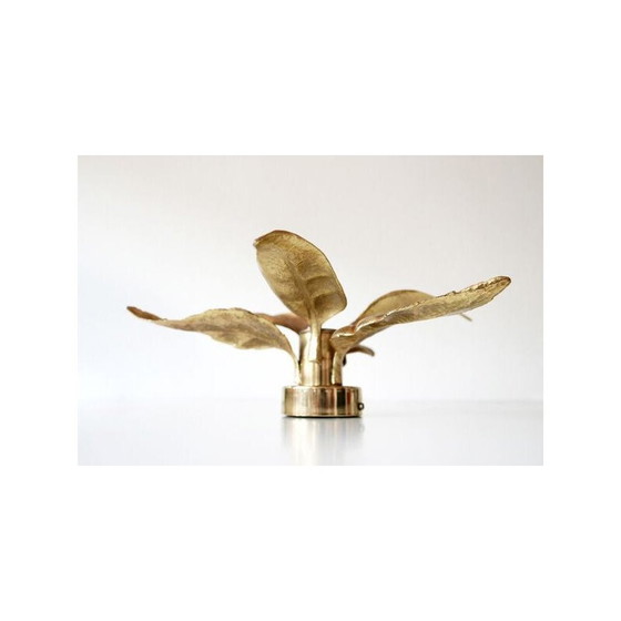 Image 1 of Vintage gebloemde wandlamp van Willy Daro Hollywood Regency 1970