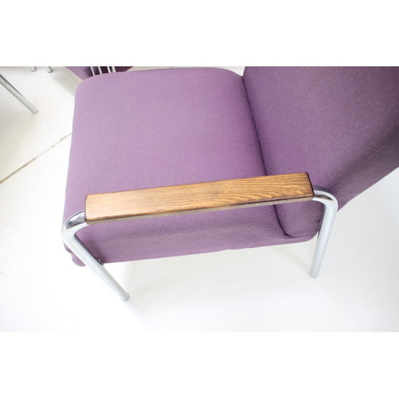 Image 1 of Vintage fauteuil in chroomstaal en stof, Duitsland 1970