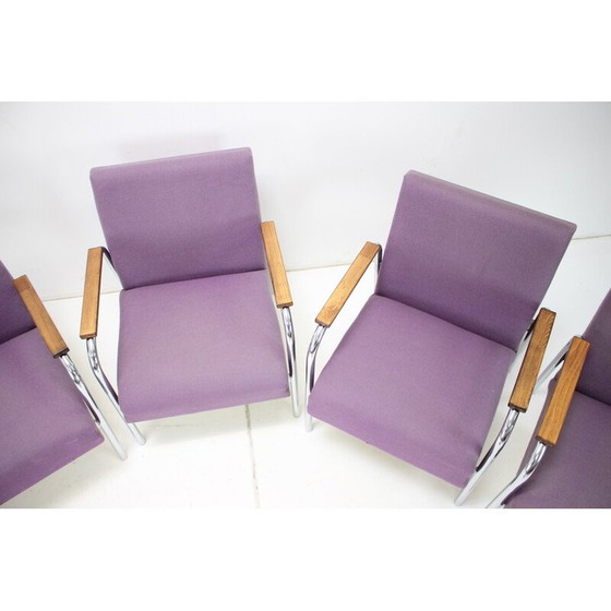 Image 1 of Vintage fauteuil in chroomstaal en stof, Duitsland 1970