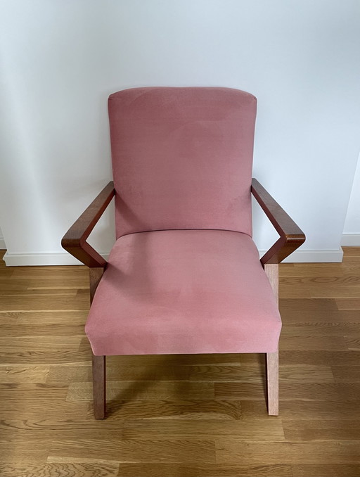 Retro fauteuil Basic Berlijn Roze