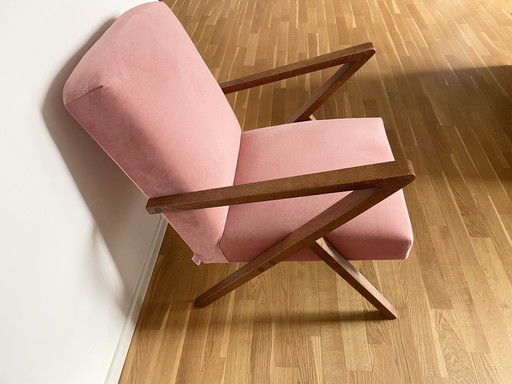 Retro fauteuil Basic Berlijn Roze