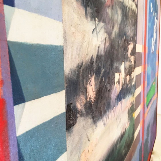 Image 1 of Vintage schilderij "Gedekte Maat" door Richard Frank, VS 1980