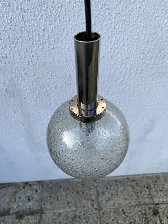 Image 1 of Vintage Bullés Glazen Hanglamp