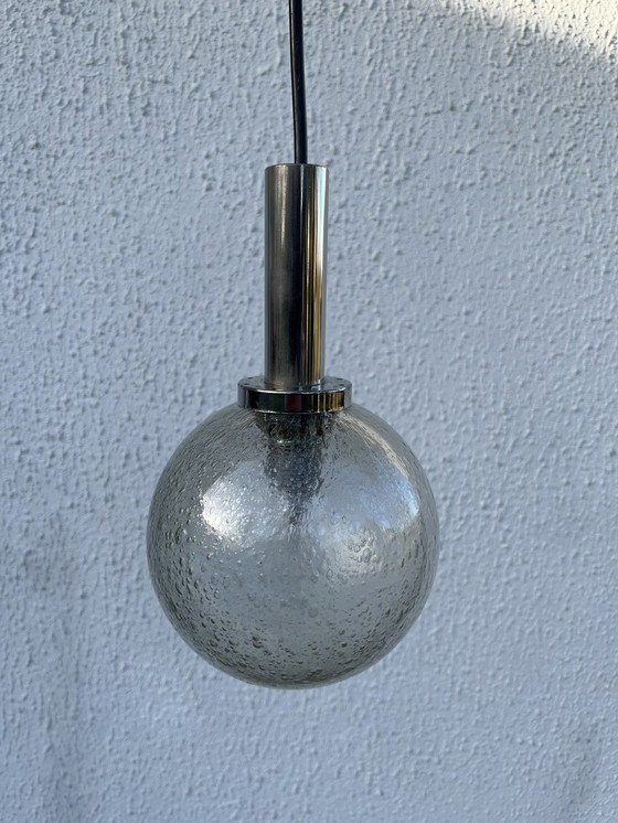 Image 1 of Vintage Bullés Glazen Hanglamp