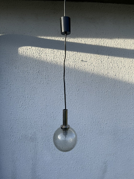 Image 1 of Vintage Bullés Glazen Hanglamp