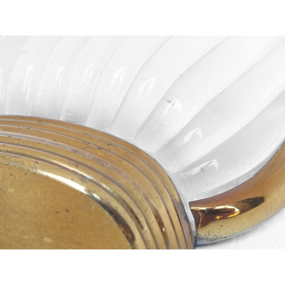 Image 1 of Vintage wandlamp van seguso, glas en messing, 1930