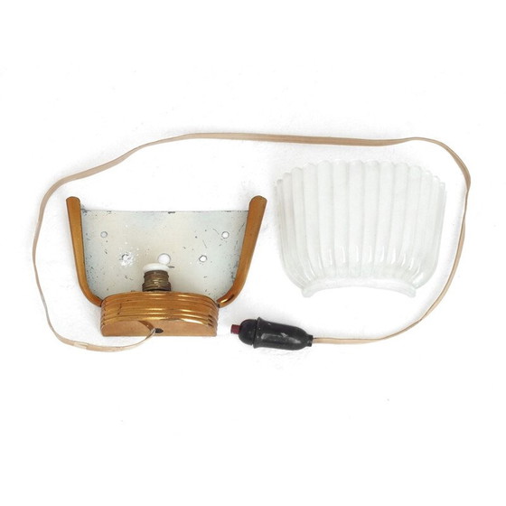 Image 1 of Vintage wandlamp van seguso, glas en messing, 1930