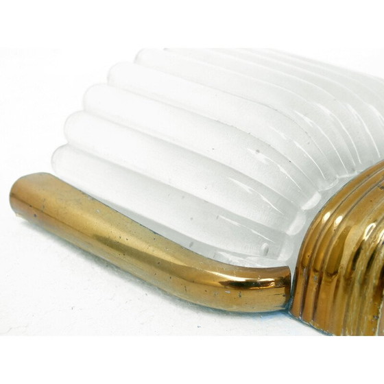 Image 1 of Vintage wandlamp van seguso, glas en messing, 1930