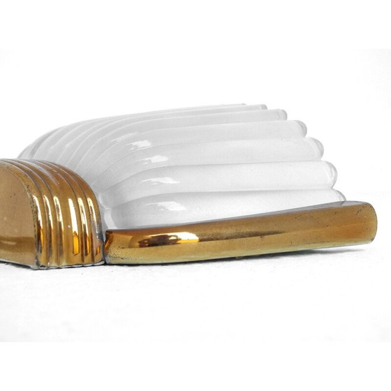 Image 1 of Vintage wandlamp van seguso, glas en messing, 1930