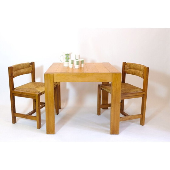 Image 1 of Vintage grenen uitschuifbare tafel, 1980