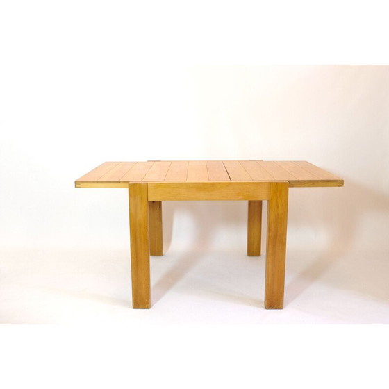 Image 1 of Vintage grenen uitschuifbare tafel, 1980