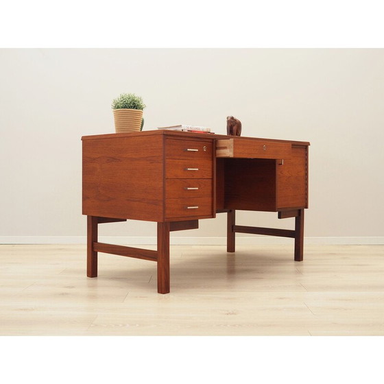 Image 1 of Teakhouten bureau, Deens ontwerp, jaren 1960, productie: Denemarken