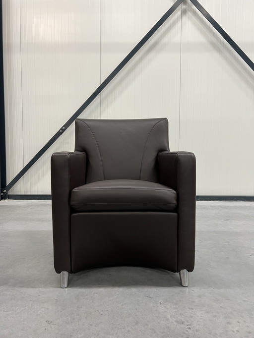 Leolux Dolcinea Fauteuil Arkadia leer Bruin