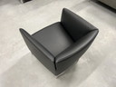 Rolf Benz 392 Fauteuil zwart leer 