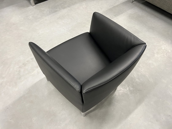 Image 1 of Rolf Benz 392 Fauteuil zwart leer 